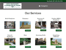 Tablet Screenshot of graymasonry.com